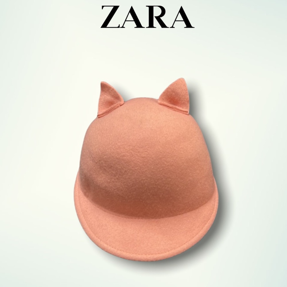 Zara Kids Pink Wool Pig Hat